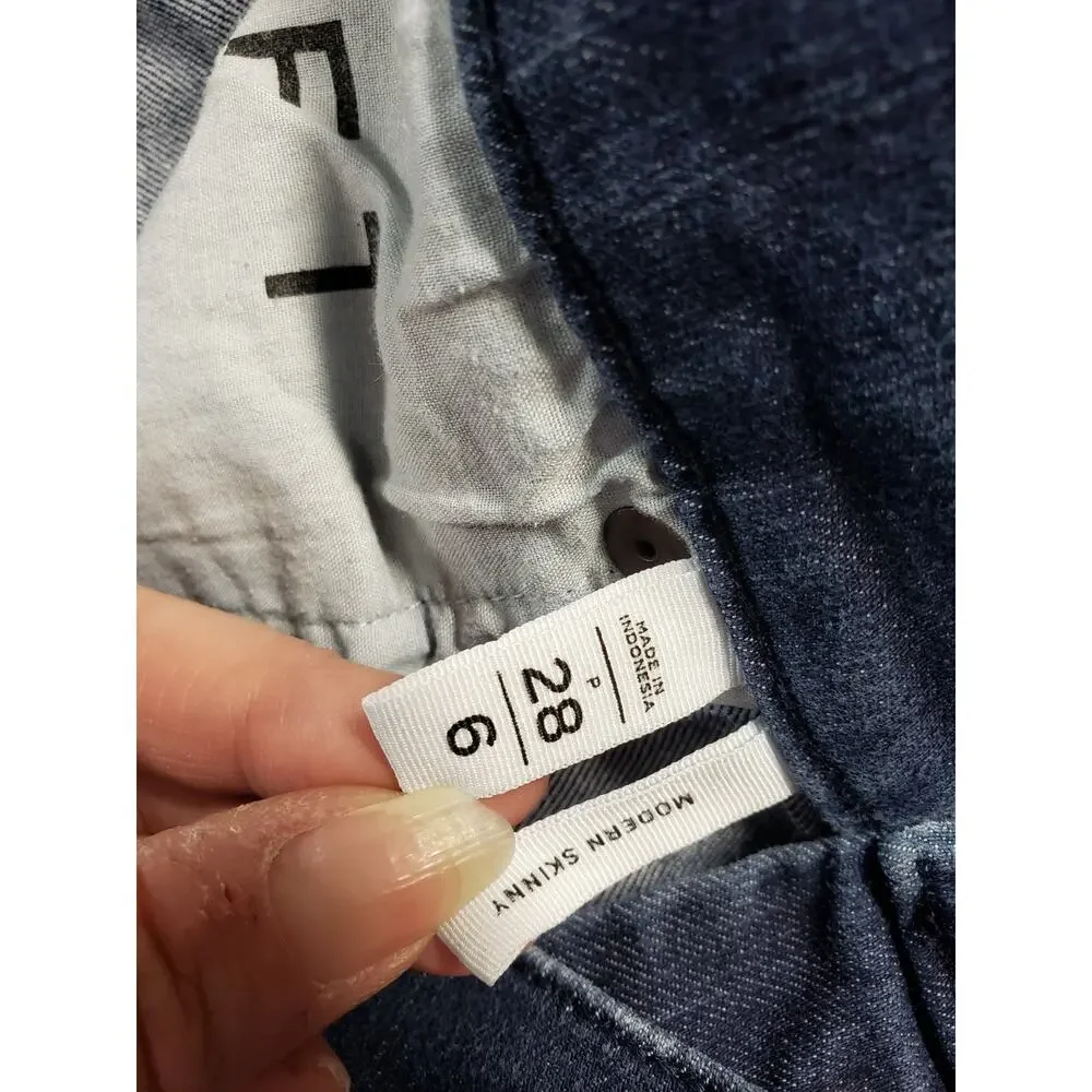 Loft Jeans Size 6 Petite Women Blue Pants Denim Stretch Mid Rise Modern Skinny